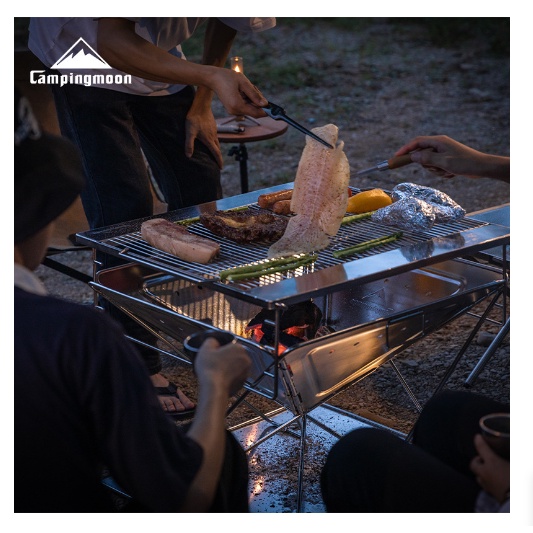 Bếp nướng than hoa dã ngoại gấp gọn 10-12 người Campingmoon MT-065