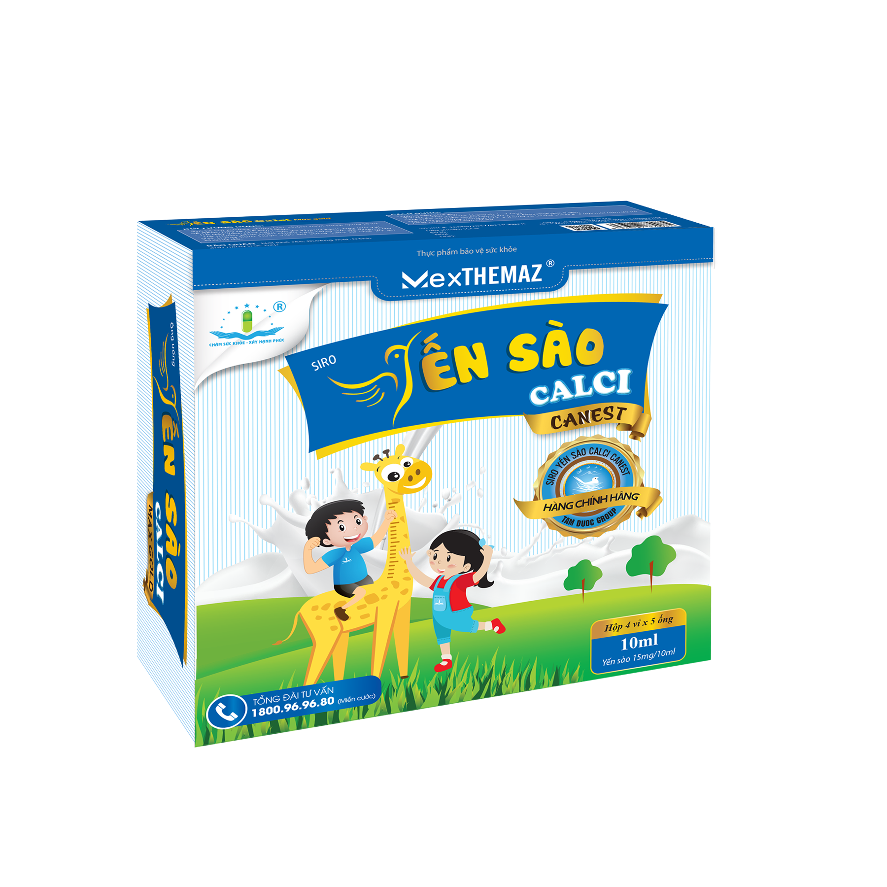 Siro Yến Sào Calci Canest - Hỗ Trợ Phát Triển Chiều Cao Cho Trẻ, Giúp Chắc Xương, Răng Chắc Khỏe, Bồi Bổ Cơ Thể.