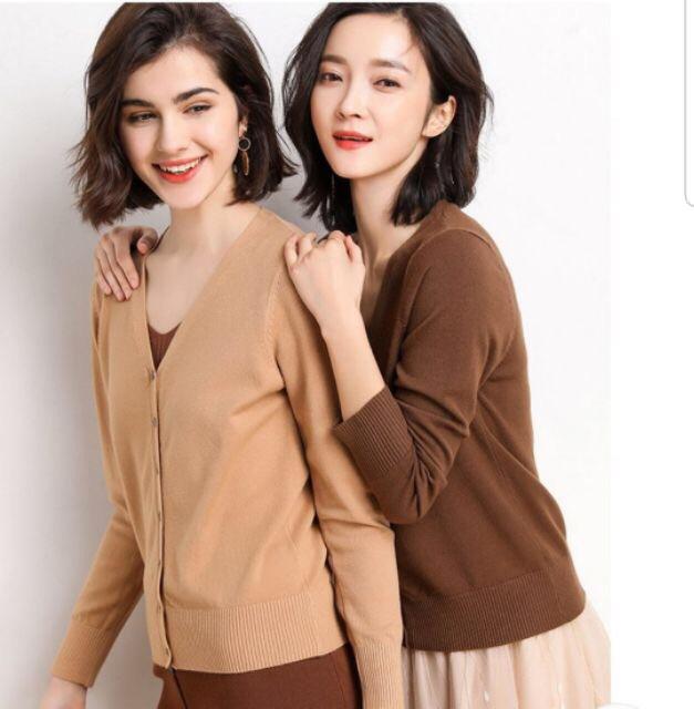 Áo khoác len cardigan lông cừu xuất Nhật - Loại 1