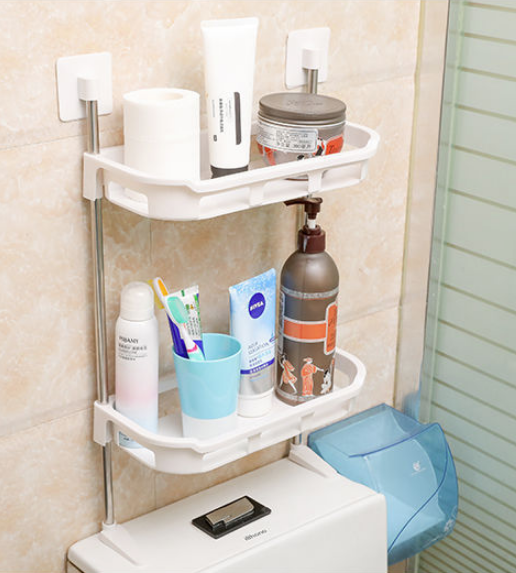 Kệ nhà tắm 3 tầng đa năng, Kệ để đồ nhà bếp, nhà vệ sinh toilet 3 ngăn dán tường, tiết kiệm không gian -GD543-KNT-3T