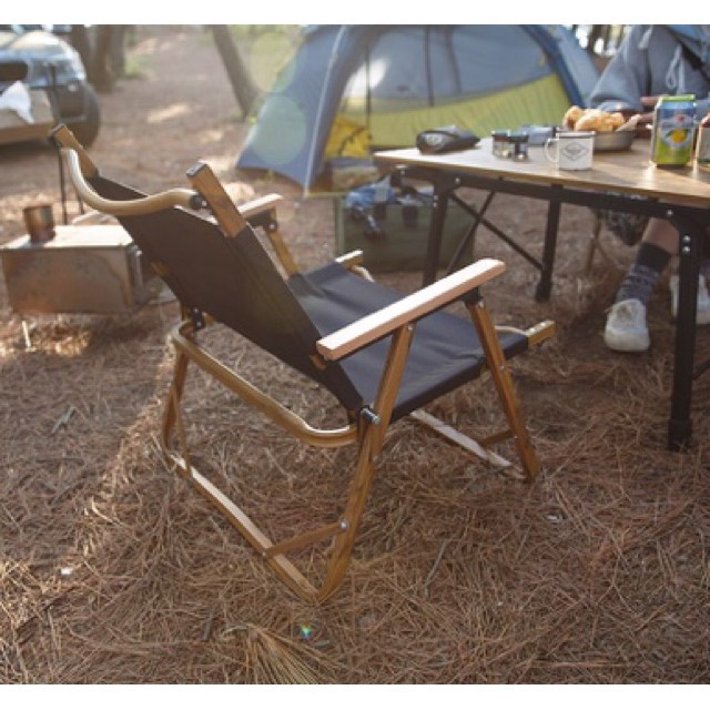 Ghế cắm trại Naturehike campoutvn du lịch NH19Y002-D dã ngoại gấp gọn lưng tựa tay cầm gỗ glamping vải 600D sang trọng thoáng khí bền chắc A039