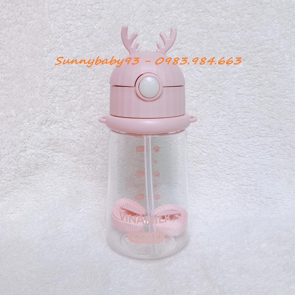 Bình Nước Cho Bé - Bình Sữa Có Ống Hút - Bình Tập Uống Nước Cao Cấp Goki Zuzu 450ml Inochi