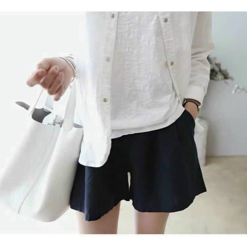 QUẦN SHORT NỮ QUẦN SOOC CẠP CAO VẢI ĐŨI SIÊU MÁT CHATA ĐŨI NHẬT MẶC CỰC THÍCH CẠP KHOÁ SAU CHUN THỜI TRANG 621