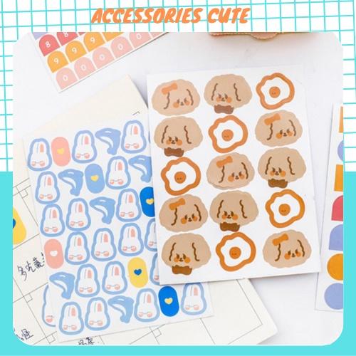 Set Tấm Sticker Dán Trang Trí Album, Sổ nhật kí Nhiều Họa Tiết Tùy Chọn Dễ Thương LD05 CUTE