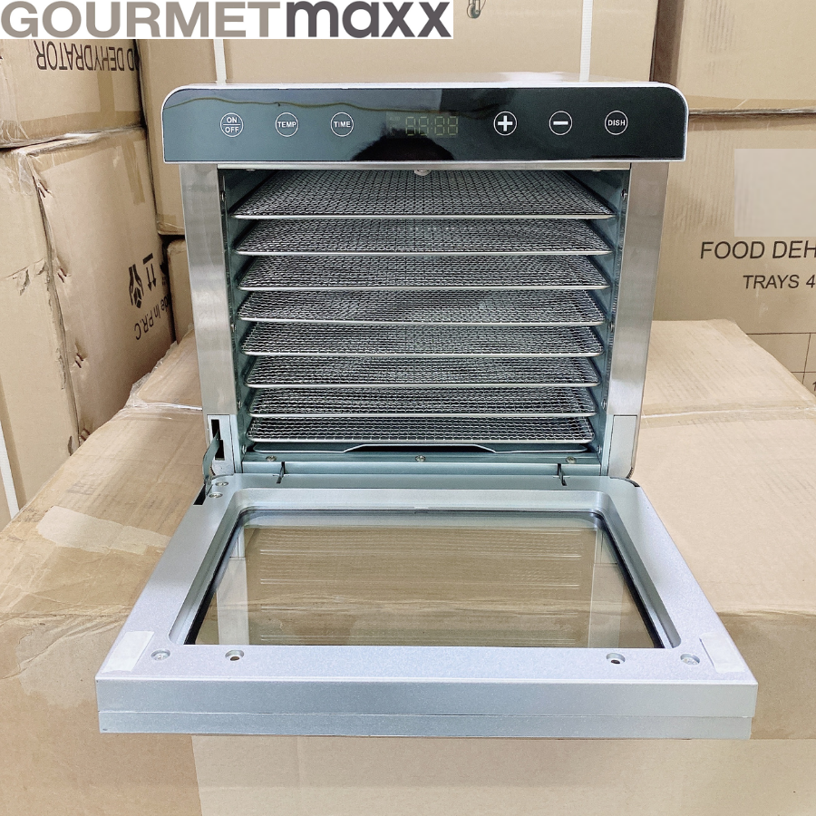 Máy sấy thực phẩm GOURMETMAXX 8 khay - đèn UV diệt khuẩn, thân vỏ 2 lớp - Thương hiệu Đức - Hàng chính hãng