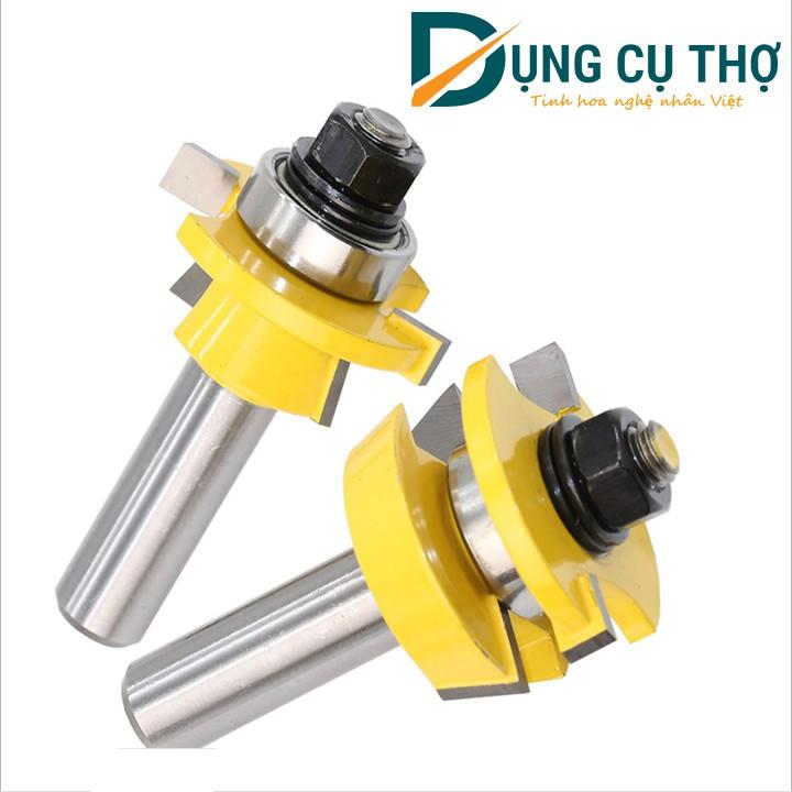 Bộ Mũi Ghép Mộng Vát dùng ghép mộng cánh tủ, tủ bếp cốt 12.7mm ( Bộ 2 chiếc ) Hàng cao cấp