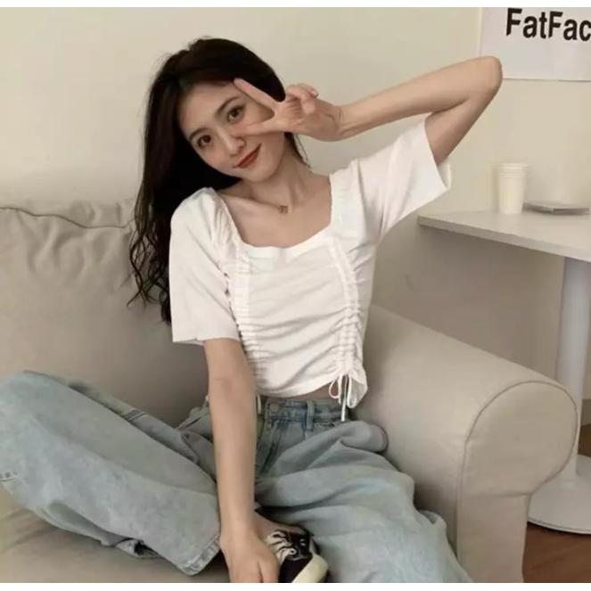 Áo rút dây 2 bên tay ngắn