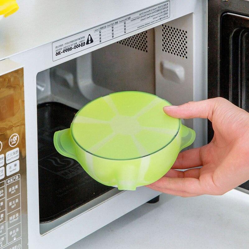 1 Pc Food Reusable Silicone Food Wraps Transparent Sealed Lid Refrigerator Cling Film Cover Saran Wrap