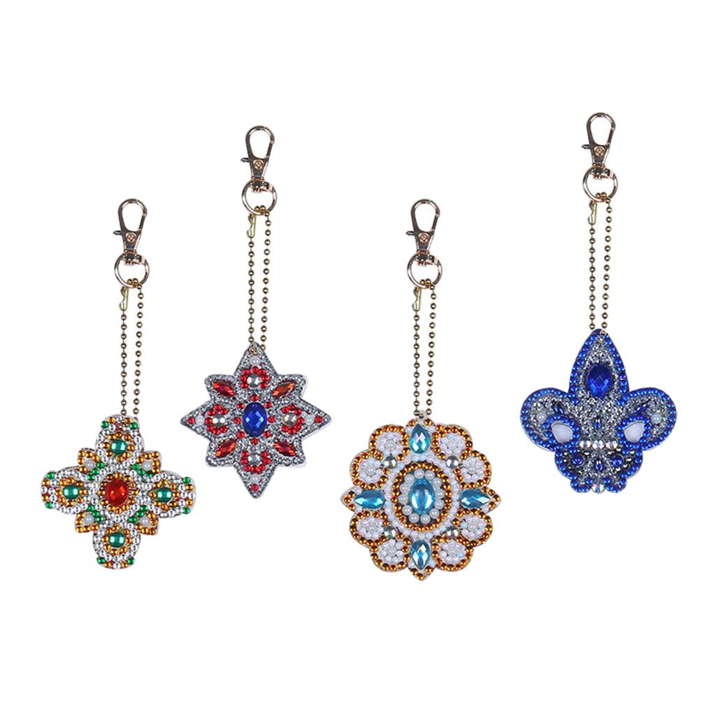 Set Of 4 DIY 5D Diamond Painting Pendants Set Full Full Drill DIY 5D Diamond