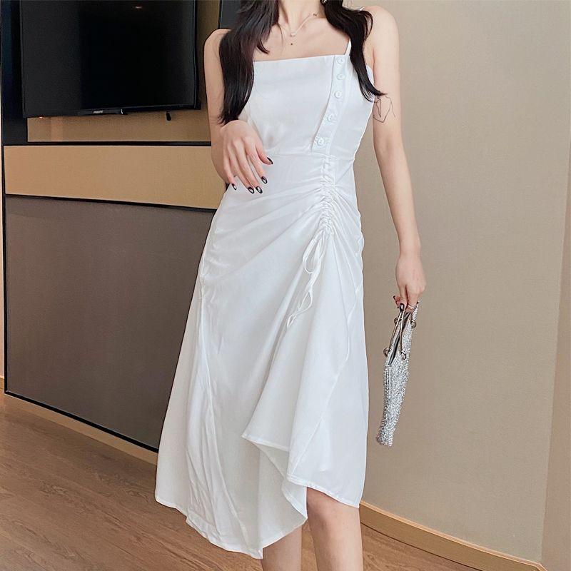 Đầm 2 dây kết hợp dây rút nhún siêu xinh
