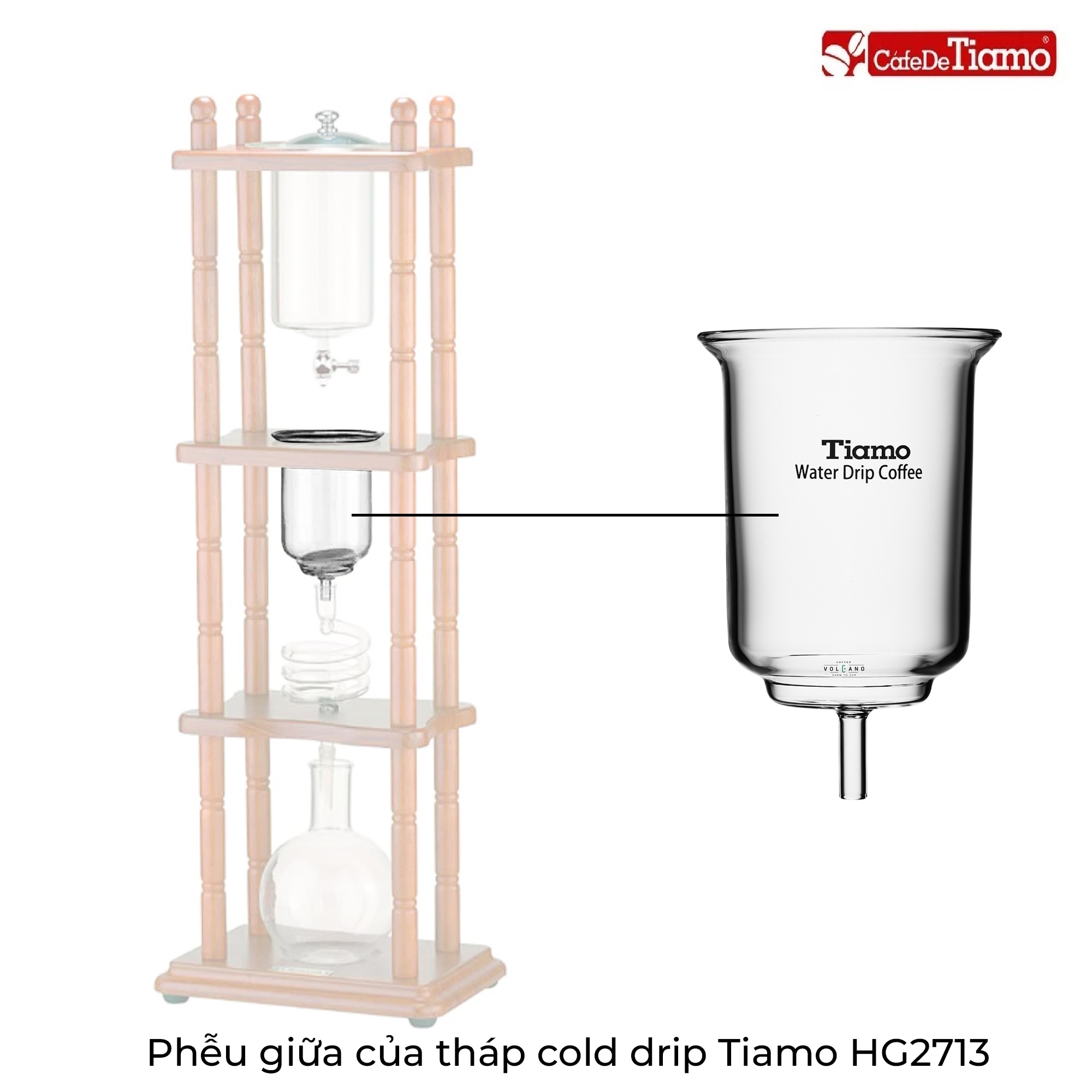 Phễu giữa của tháp Cold Drip Tiamo HG2713