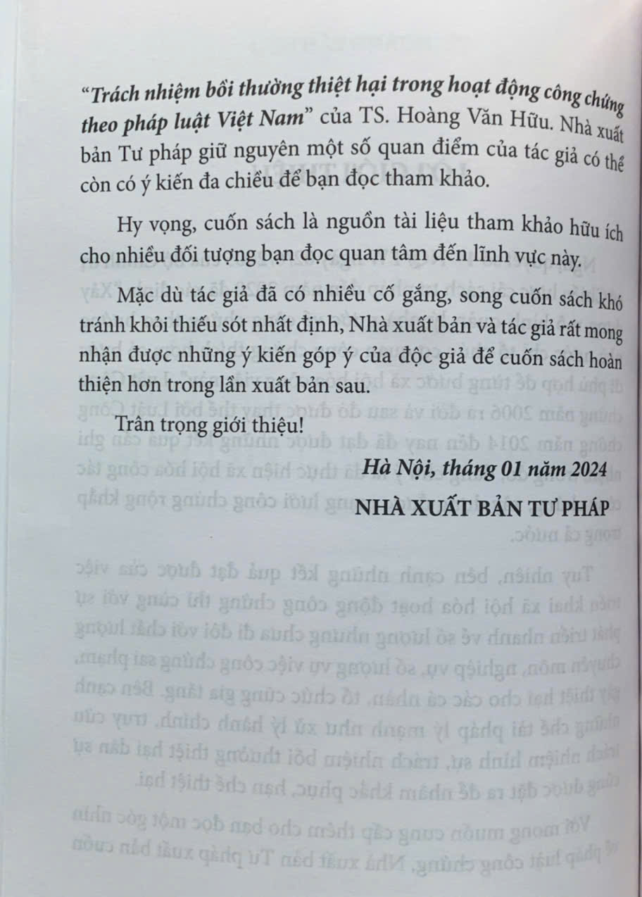 Trách nhiệm bồi thường thiệt hại trong hoạt động công chứng theo pháp luật Việt Nam