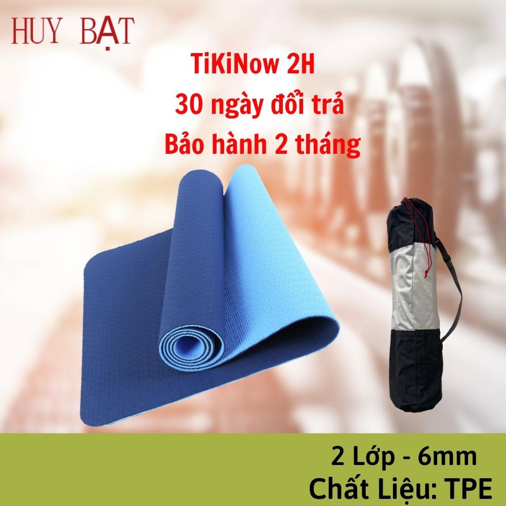 THẢM TẬP YOGA, GYM 2 LỚP + TÚI ĐỰNG THẢM TẬP YOGA - GIAO MÀU NGẪU NHIÊN.