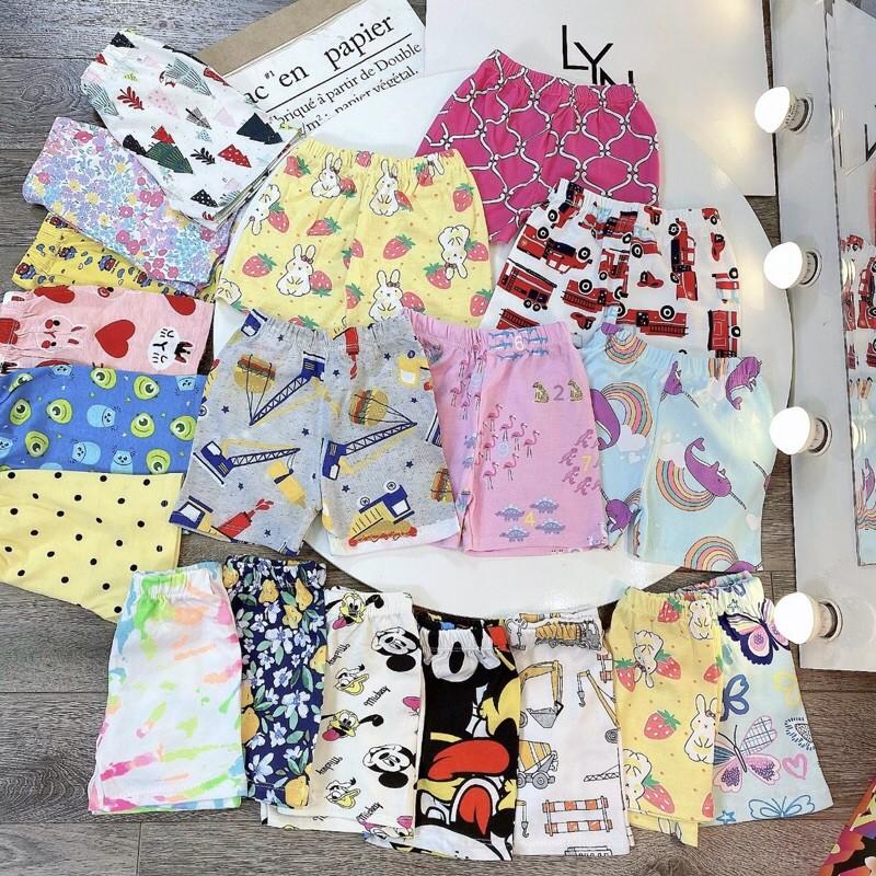 (hàng loại 1 ) combo 10 chiếc quần đùi chục cotton bozip cho bé trai bé gái