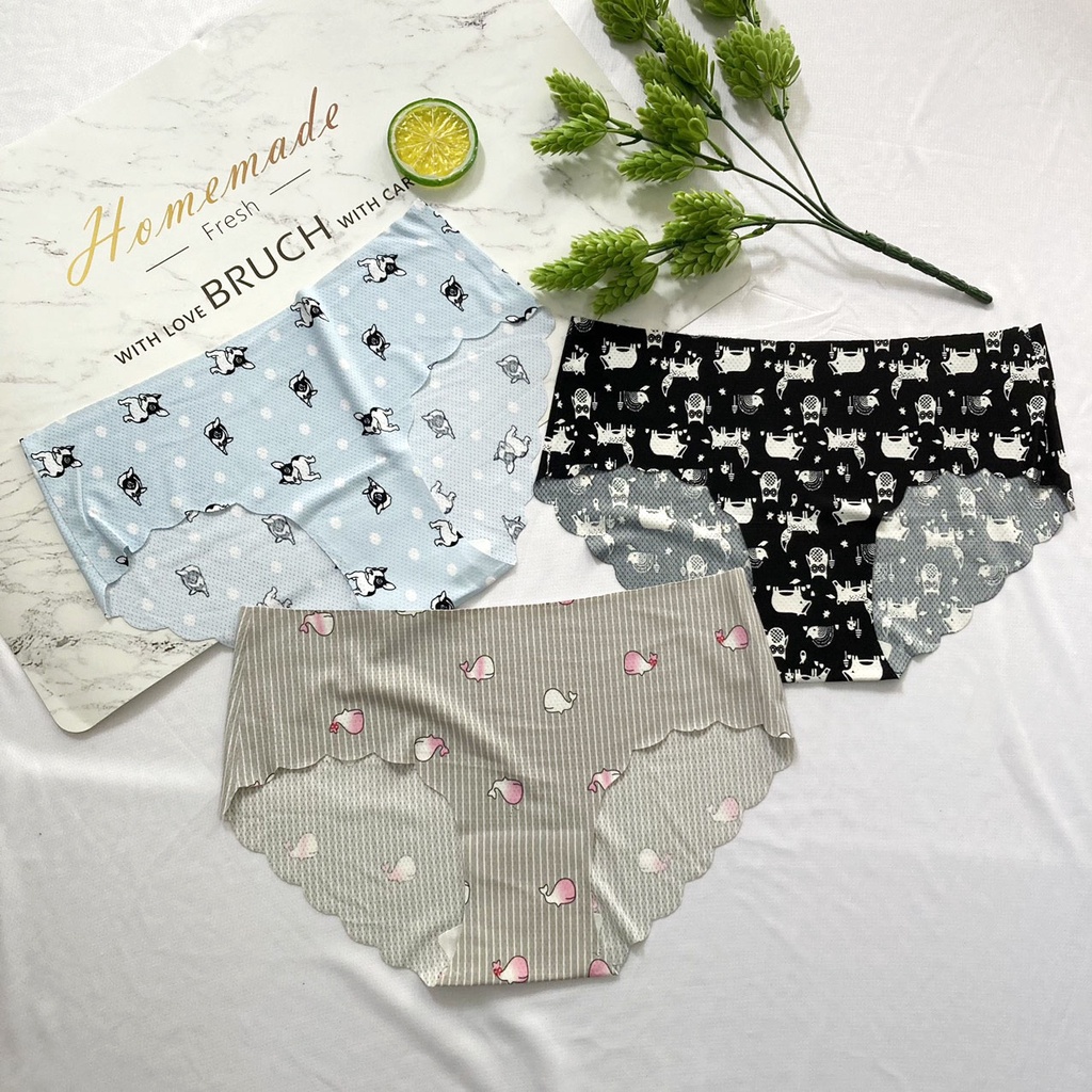 Quần lót nữ Freesize cỡ L từ 45-50kg su đúc cao cấp thông hơi - QL015