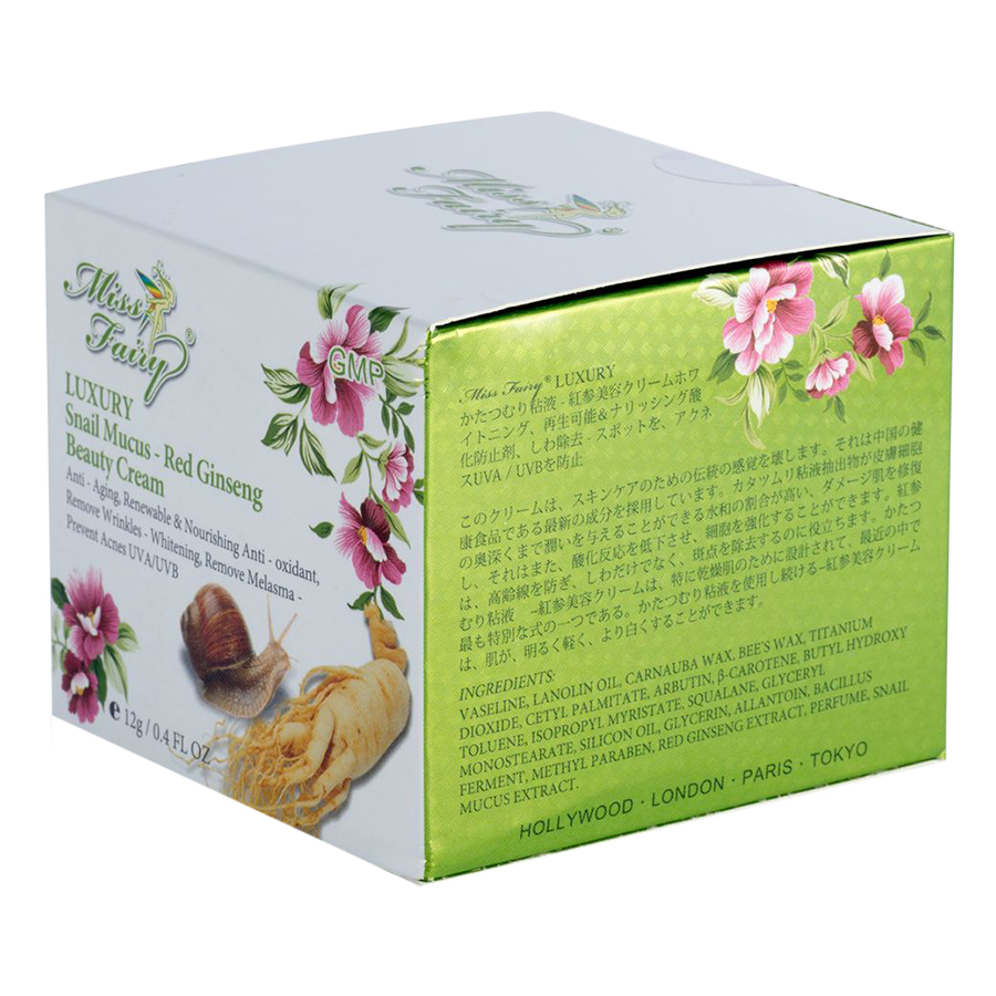 Kem Dưỡng Chống Lão Hóa Tinh Chất Hồng Sâm Và Dịch Ốc Sên Miss Fairy (12g)