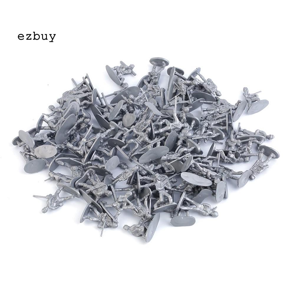 【EY】100Pcs Military Plastic Simulation Army Soldiers Model Kids Toy Collection Gift