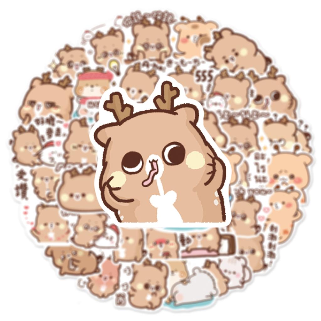 Sticker TUẦN LỘC CHIBI hoạt hình cute trang trí mũ bảo hiểm,guitar,ukulele,điện thoại,sổ tay,laptop-mẫu S163