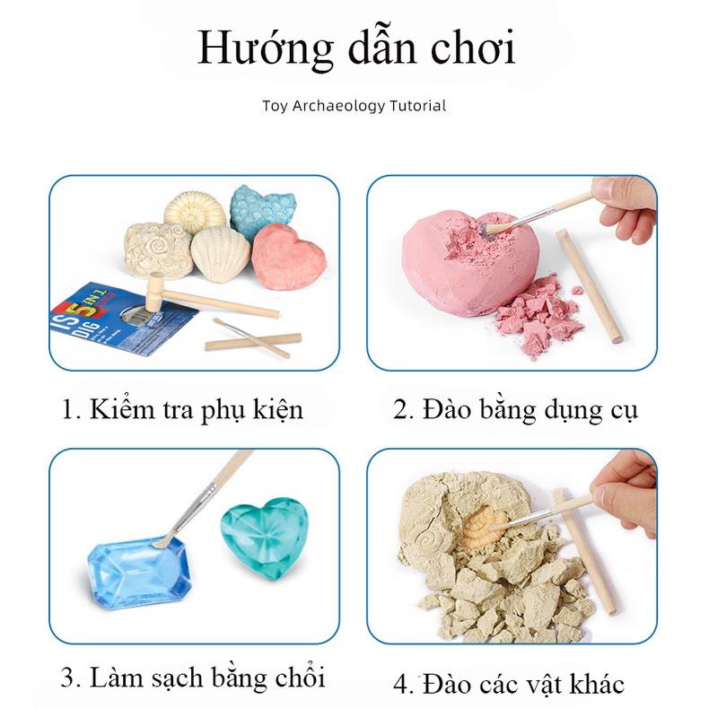 Đồ chơi khảo cổ học giáo dục dành cho trẻ em bộ cướp biển, khám phá đại dương và thế giới ma thuật