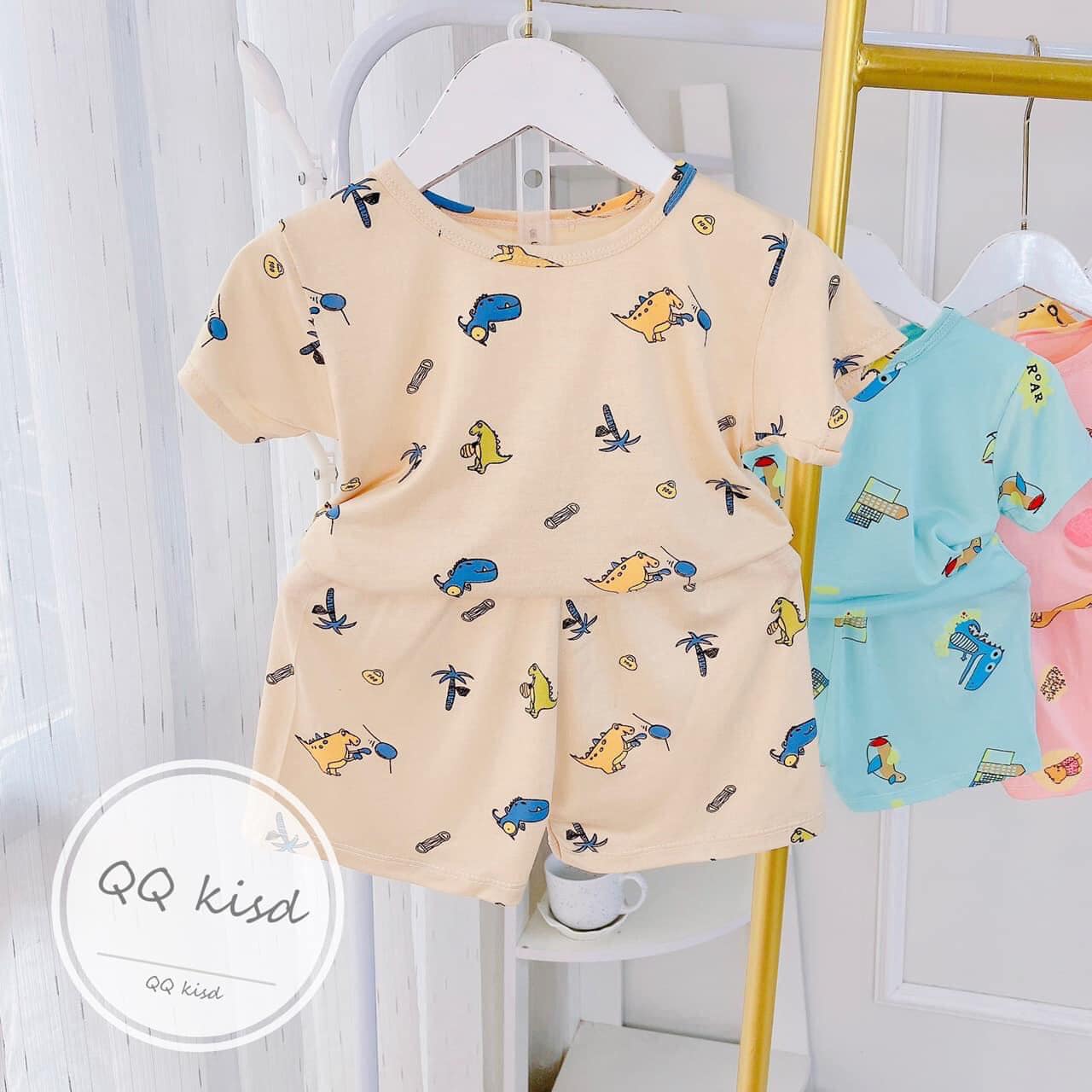 Set bộ thun lạnh Minky mom cộc tay chất đẹp cho bé