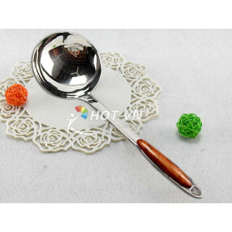 Bộ Muôi Inox Cao Cấp Cán Nâu