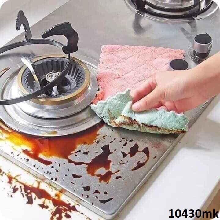 Combo 10 khăn lau đa năng 2 mặt siêu thấm hút nước