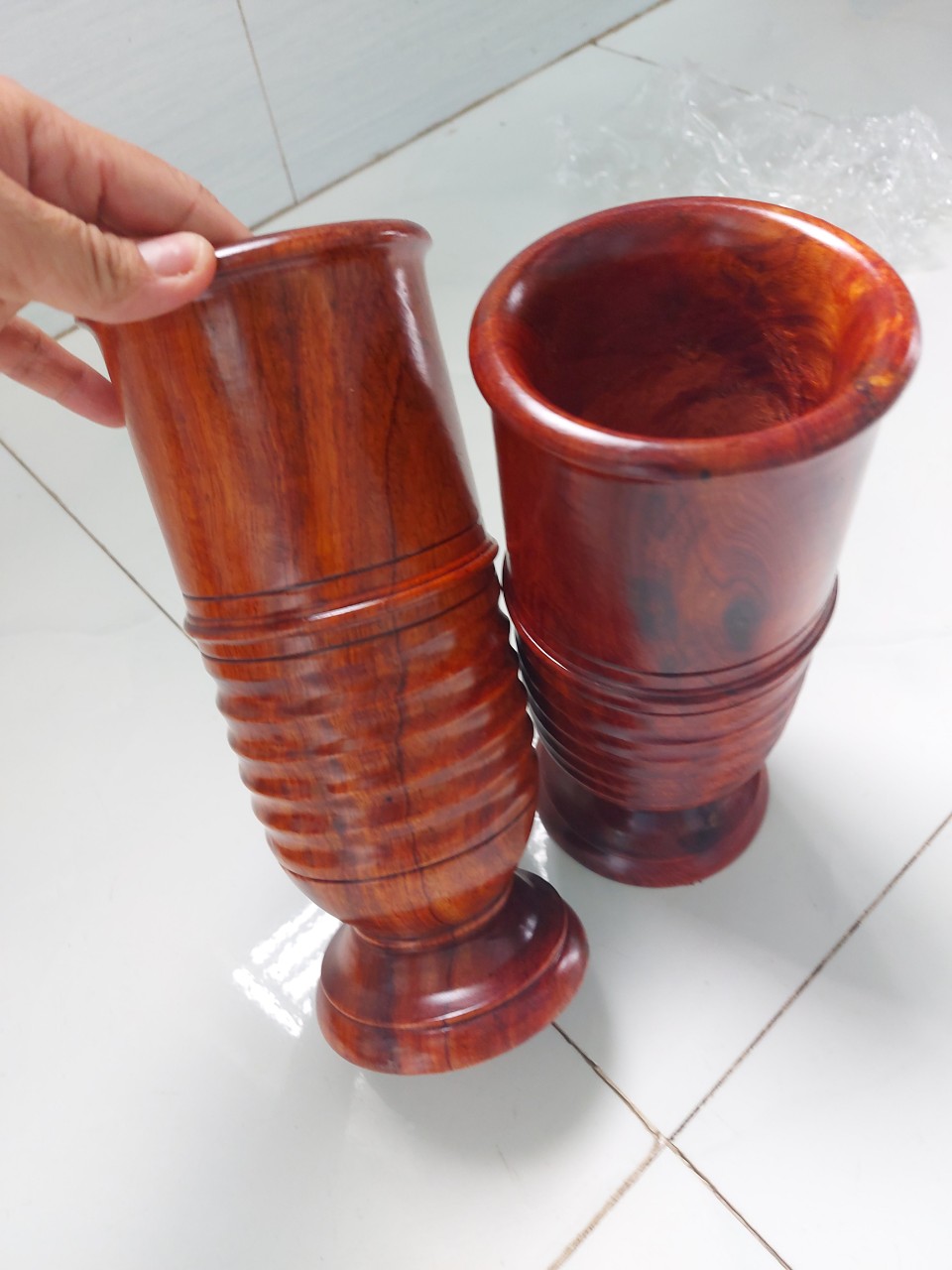 Bộ Đồ Thờ Cúng 9 món Gỗ Hương cao 70 cm