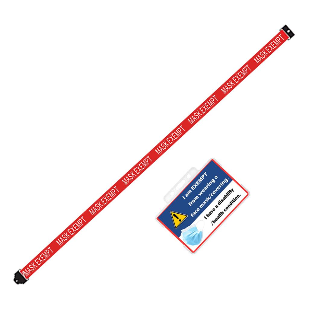 Travel   Face Mask Exempt Exemption Card with 3D Face Mask Bracket