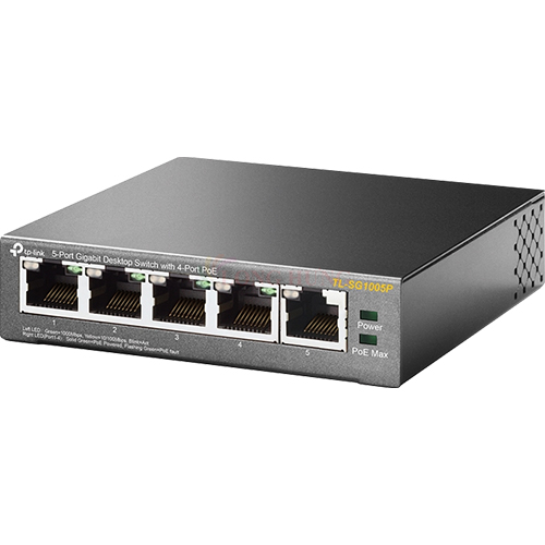 Switch TP-Link 4-Port PoE with 5-Port Gigabit Desktop TL-SG1005P - Hàng chính hãng