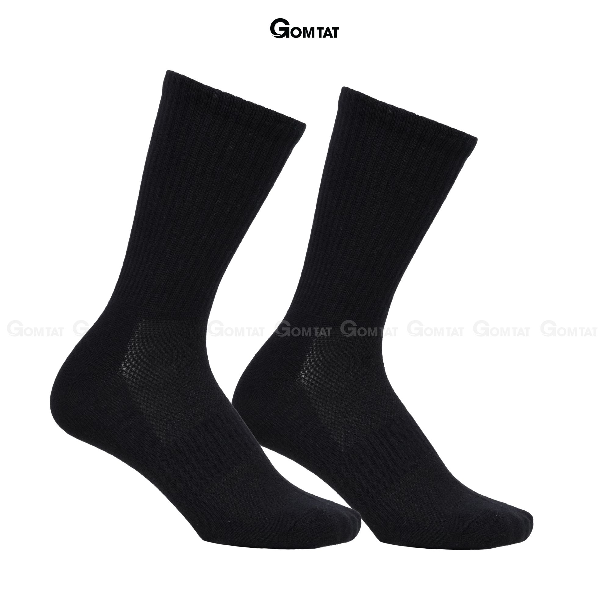 Combo 10 Đôi Tất Cổ Cao Trơn Màu Unisex, Vớ Nam Nữ Cổ Cao Êm Mềm Đi Mát - KLB-TRONCAO-GANTAM-CB10