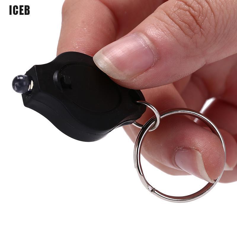 iceb mini keychain squeeze light micro led flashlight torch emergency key ring light