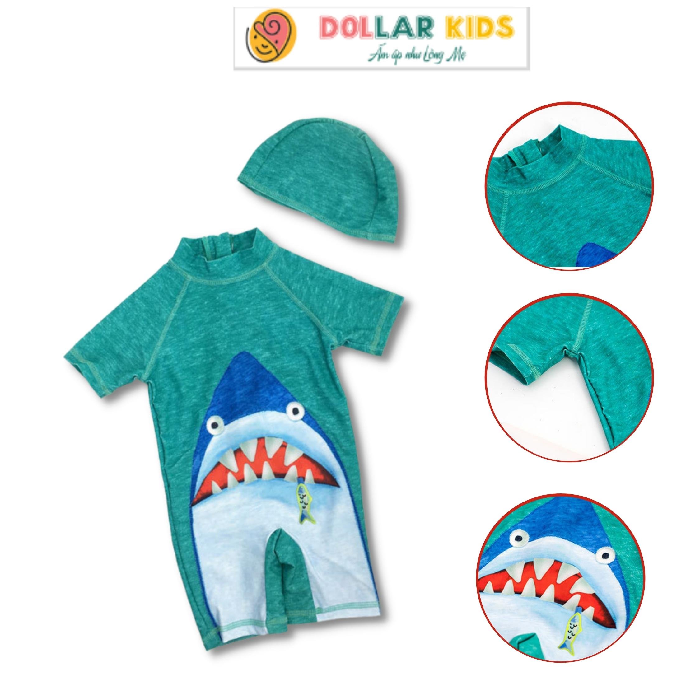 Đồ Bơi Cho Bé Trai Dollarkids In Hình Cá Mập Màu Xanh Da Danh Cho Trẻ Từ 3 Tuổi Đến 12 Tuổi