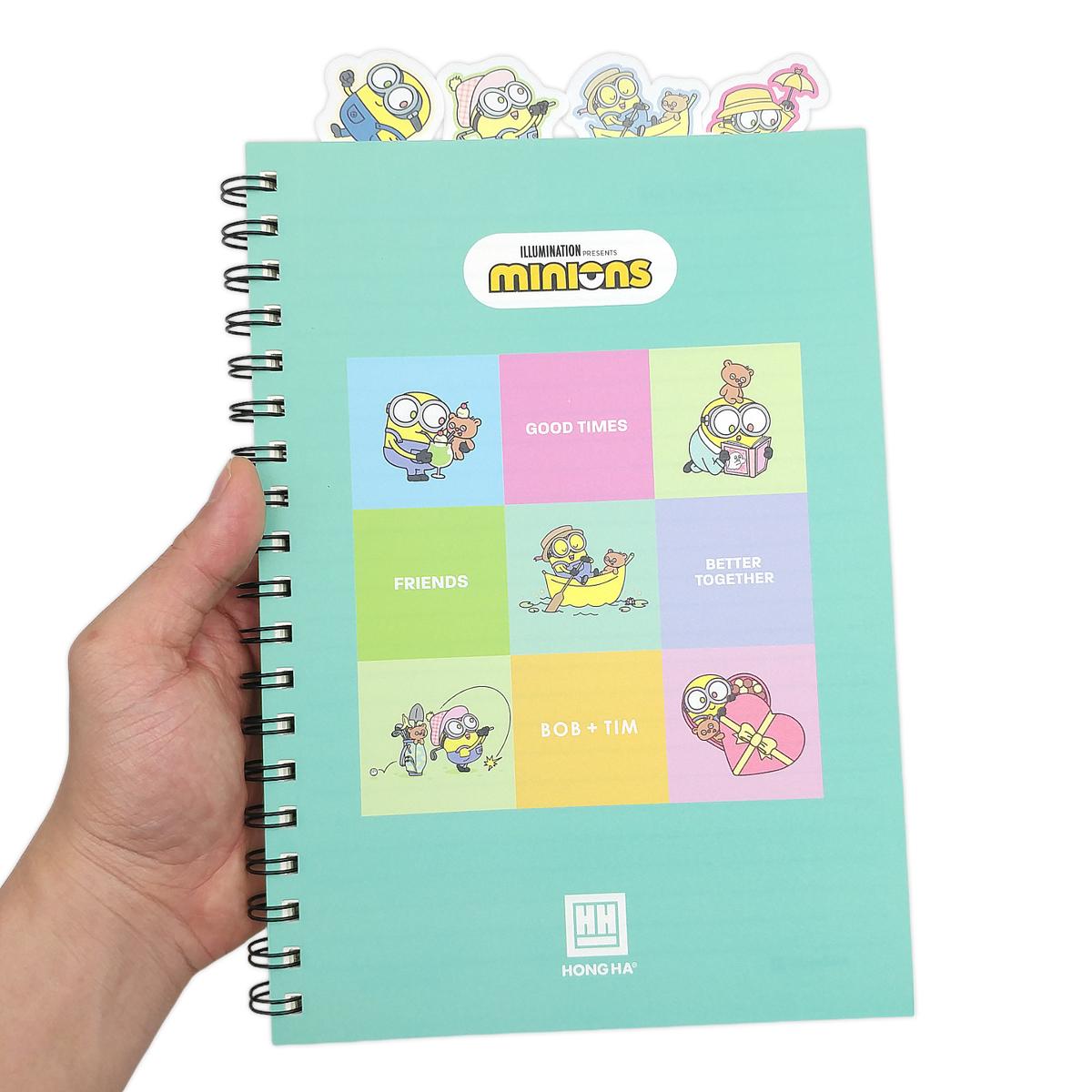 Sổ Lò Xo Minion B5 - Kẻ Ngang - 200 Trang 70gsm - Hồng Hà 4005