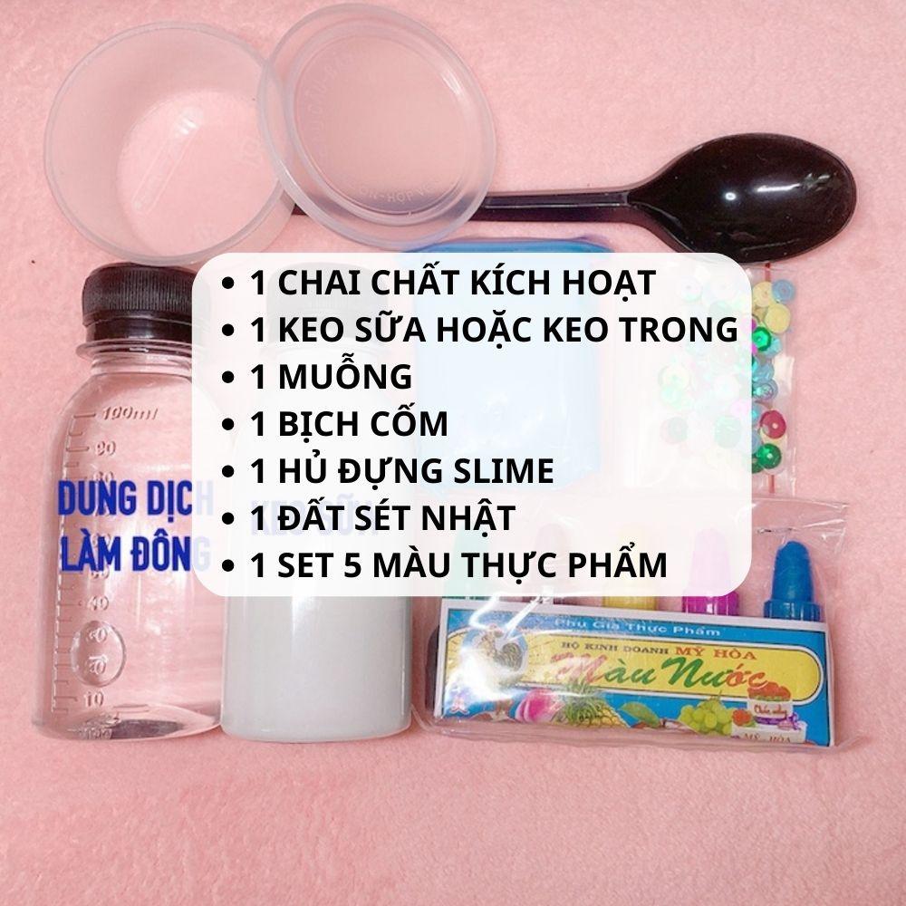 Bộ Kit Làm Slime Cơ Bản 7 Món Đơn Giản - Nguyên Liệu Làm Slime Bơ