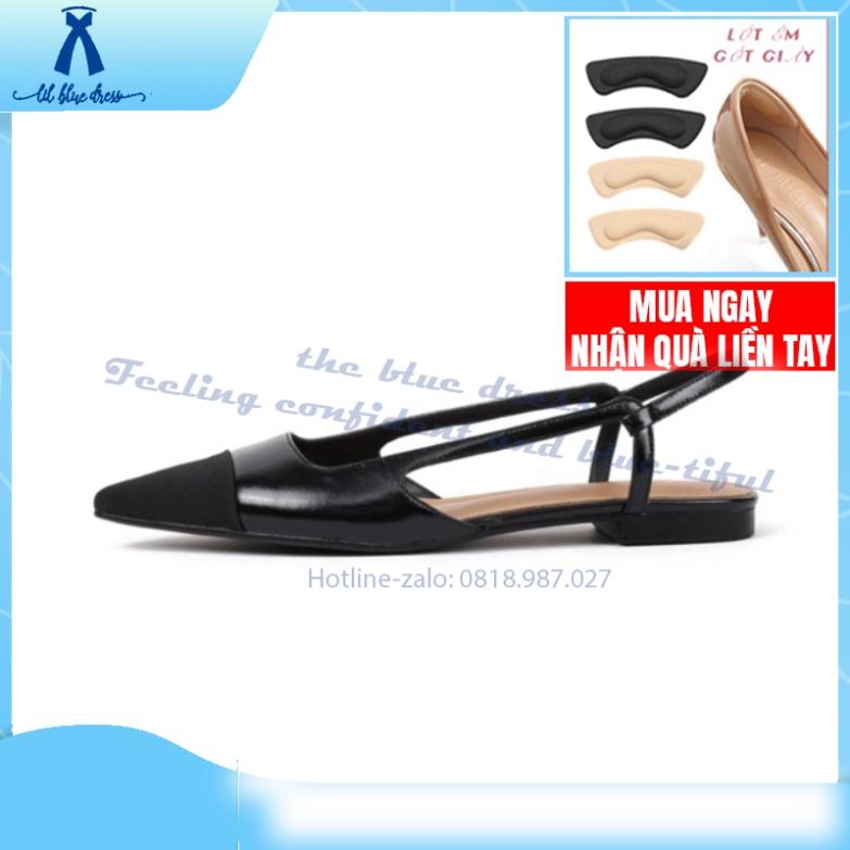 QUẢNG CHÂU Giày búp bê giày bệt Slingback phối mũi captoe có thêm bigsize