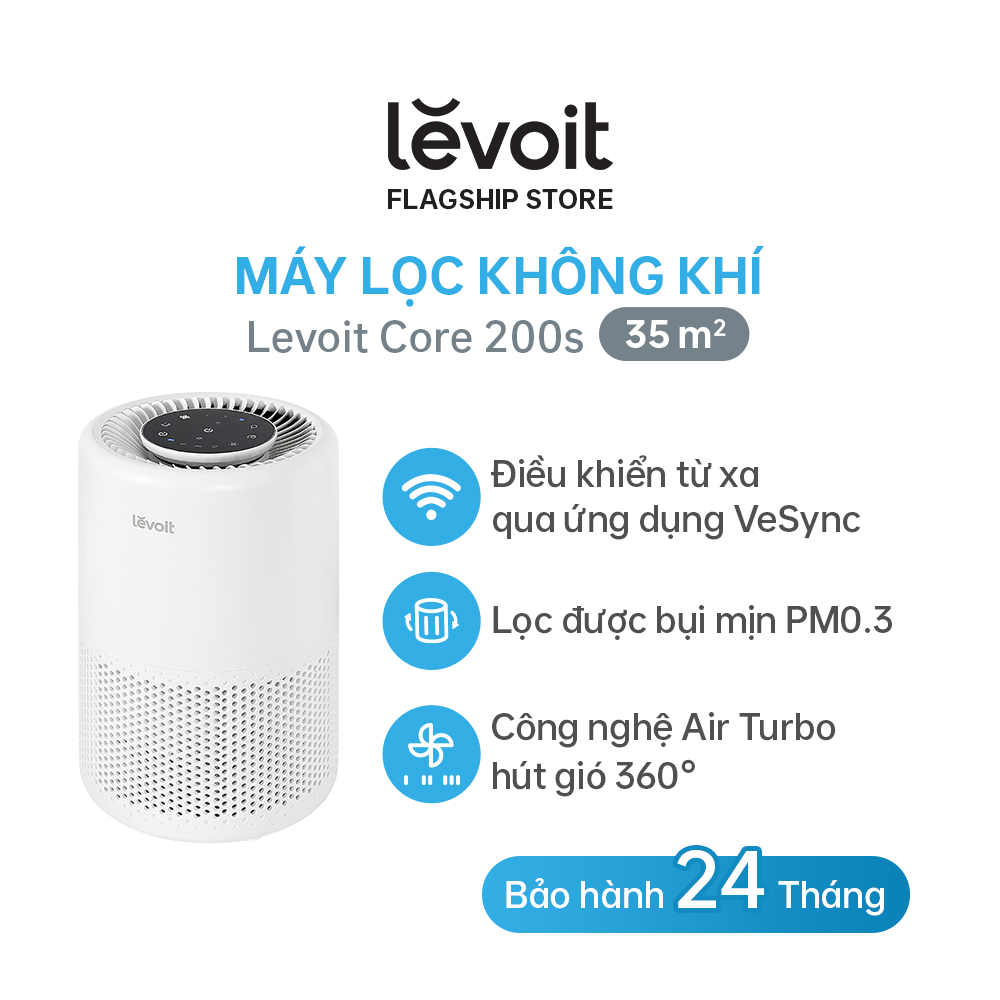 Máy lọc không khí Levoit Core 200S | Công nghệ Air Turbo | Hàng Chính Hãng