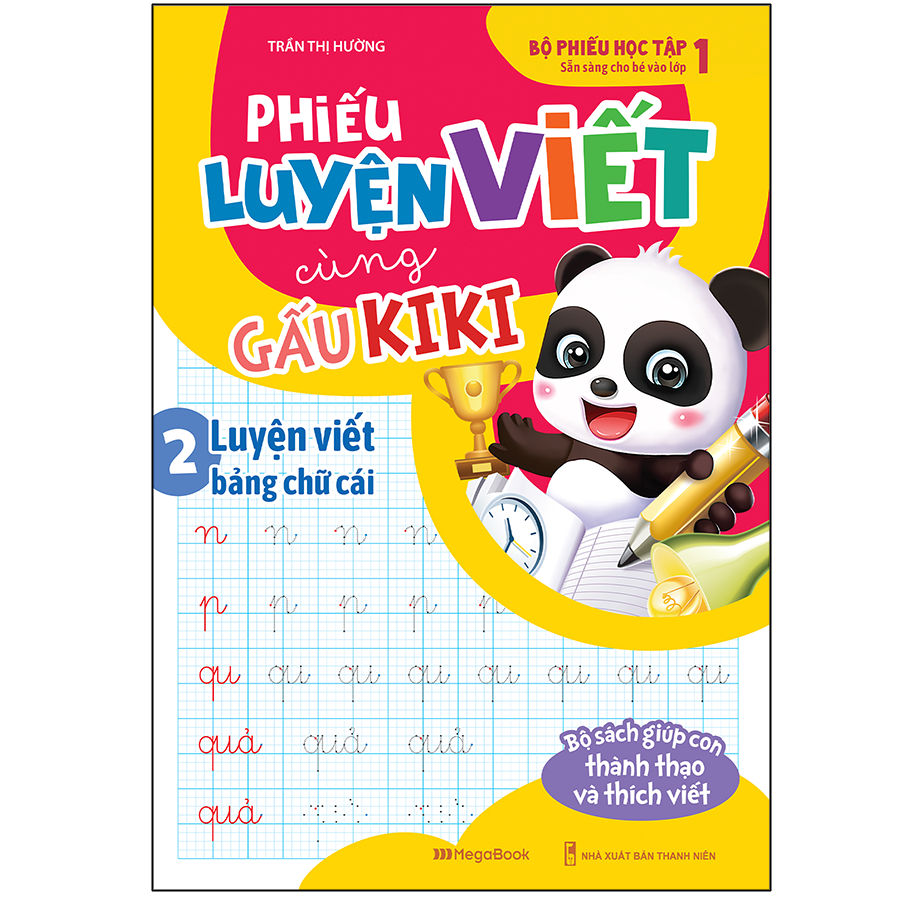 Hình ảnh Phiếu Luyện Viết Cùng Gấu Kiki 2. Luyện Viết Bảng Chữ Cái