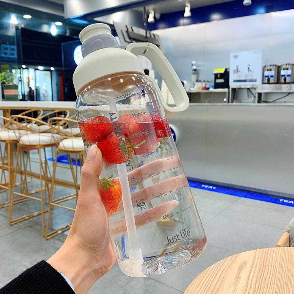 1800ml Water Jug Wide Mouth Gym Fitness Water Bottle Drink Kettle