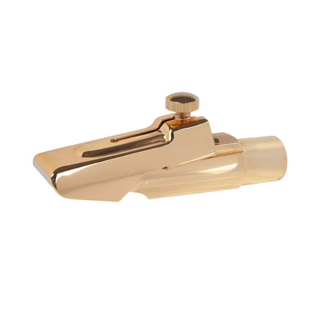 Gold-plated Alto Sax Saxophone Metal Mouthpiece Cap Ligature Set