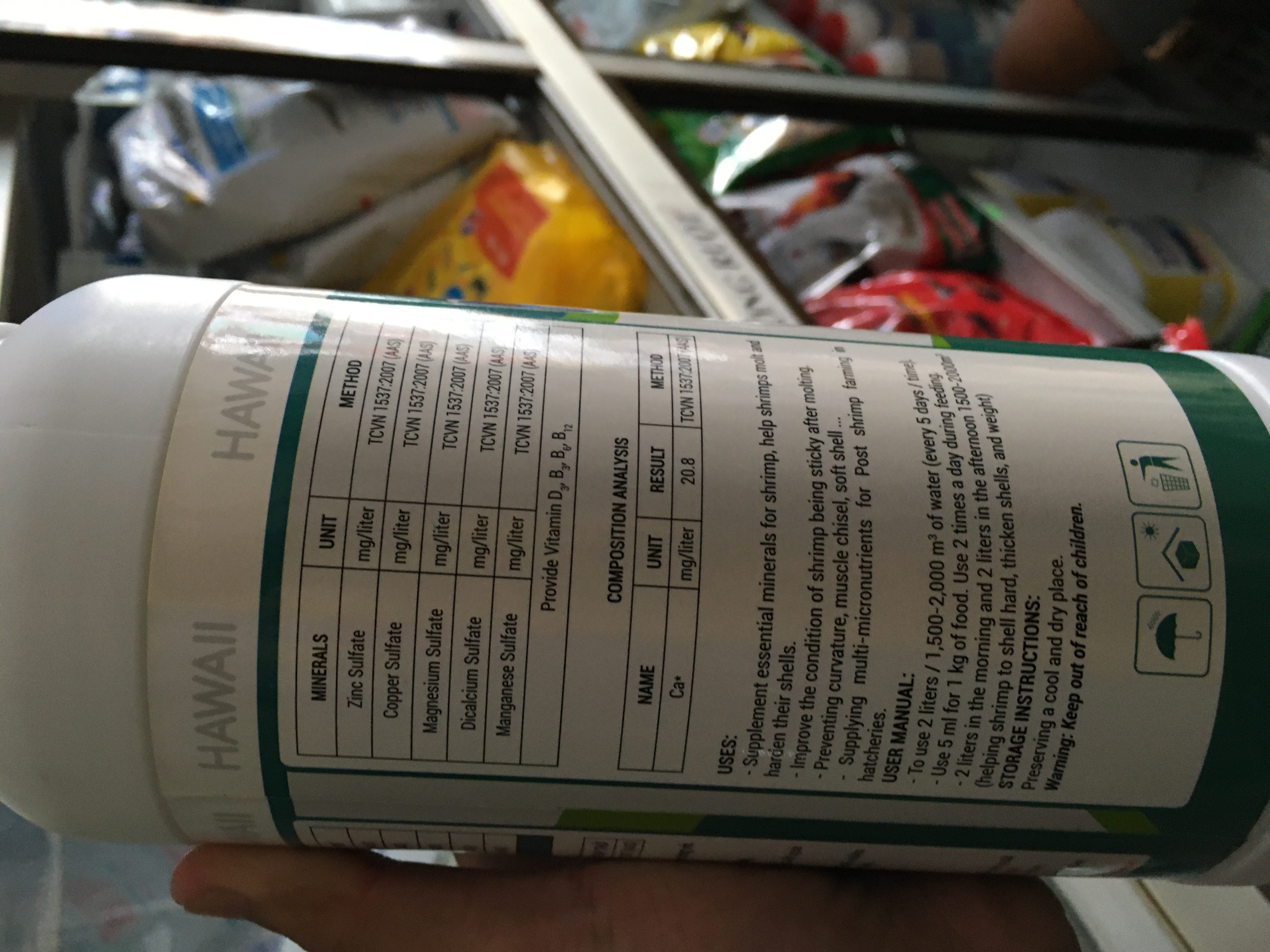 Nano D3 cung cấp canxi ,phospho, vitamin d3, và khoáng đa vi lượng, thúc đẩy quá trình tôm lột lớn nhanh dùng cho ao bể cá hồ ao tôm thuỷ hải sản