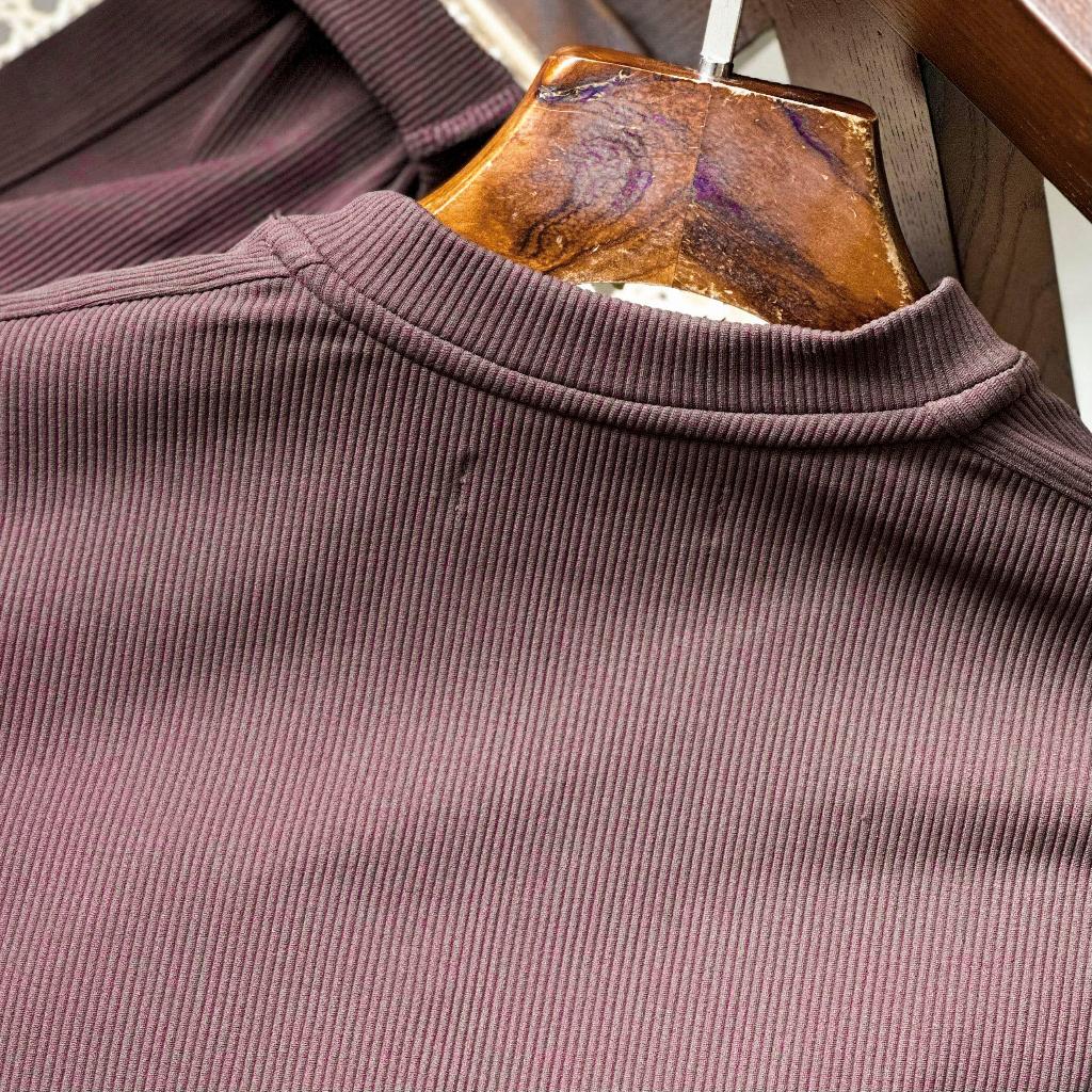 Áo Thun Nam Tay Dài BY COTTON Dark Purple Long Sleeve Tee