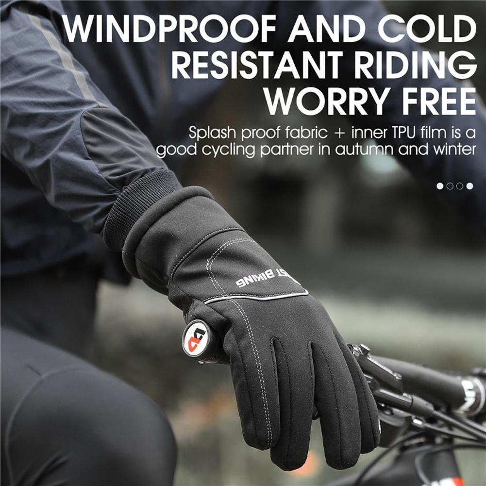 Găng tay xe đạp không thấm nước WEST BIKING có thể vuốt màn hình cảm ứng, chơi thể thao ngoài trời mùa đông
