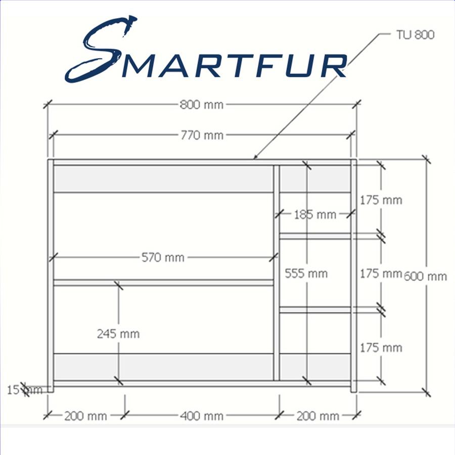 Tủ gương phòng tắm thông minh nhựa PVC cao cấp - đèn led và cảm biến nhiệt hiện đại KT SMF80L