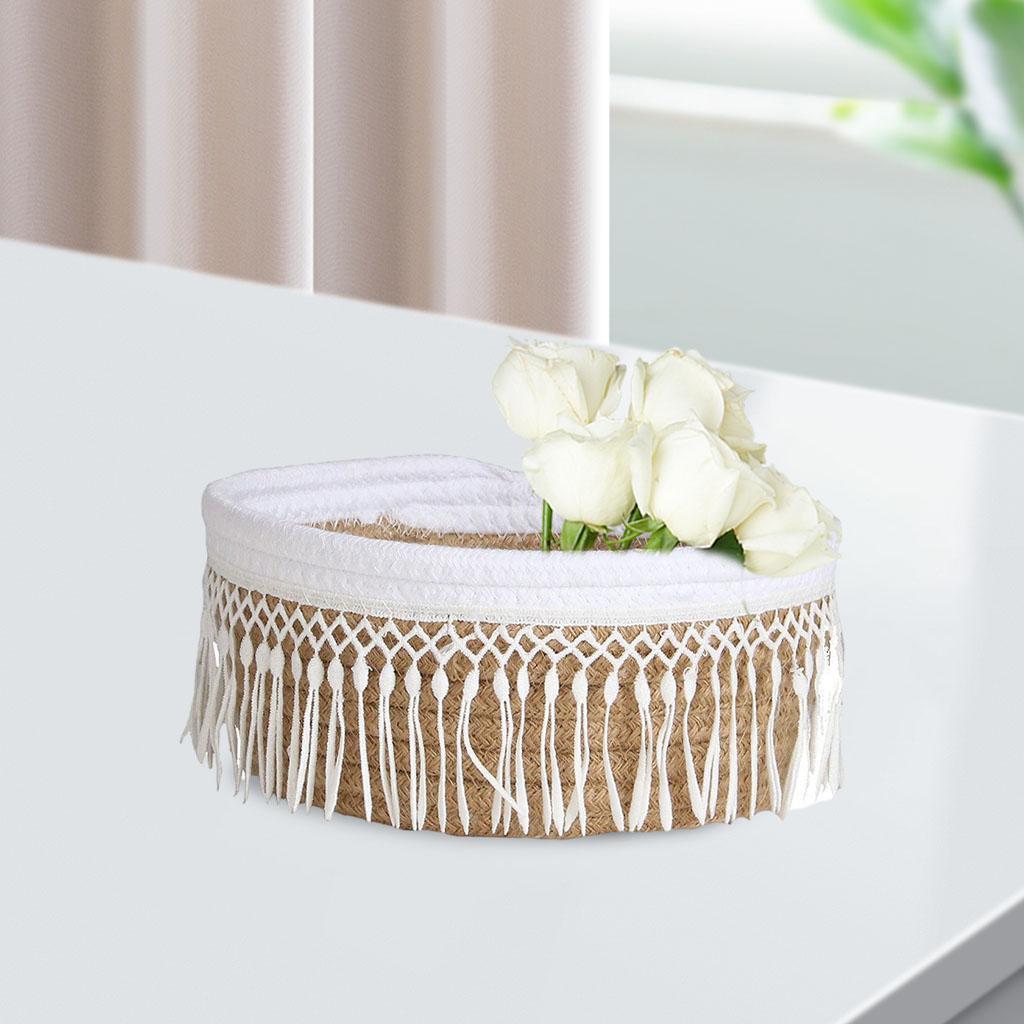 Multifunctional Cotton Woven Basket Washable for Sundries Home Bath