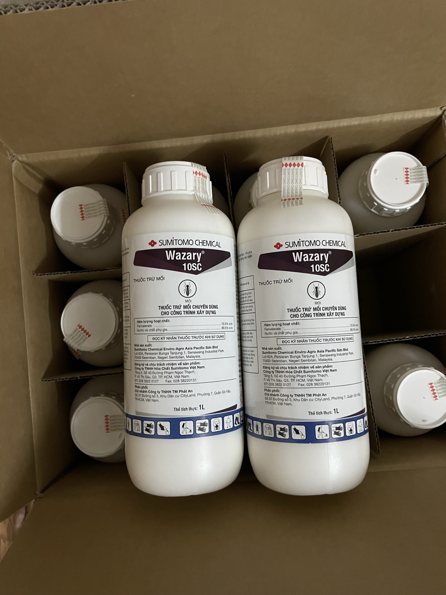 Thuốc diệt mối và ngừa mối Warazy 10SC chai 1 lít - diệt phòng mối nền móng nhà và công trình lớn