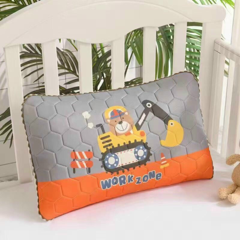 Gối ngủ điều hòa hoạt hình cho bé trai và bé gái thiết kế vỏ gối tháo rời được, chất liệu vỏ gối cao su non trần trám kích cỡ 30x50cm