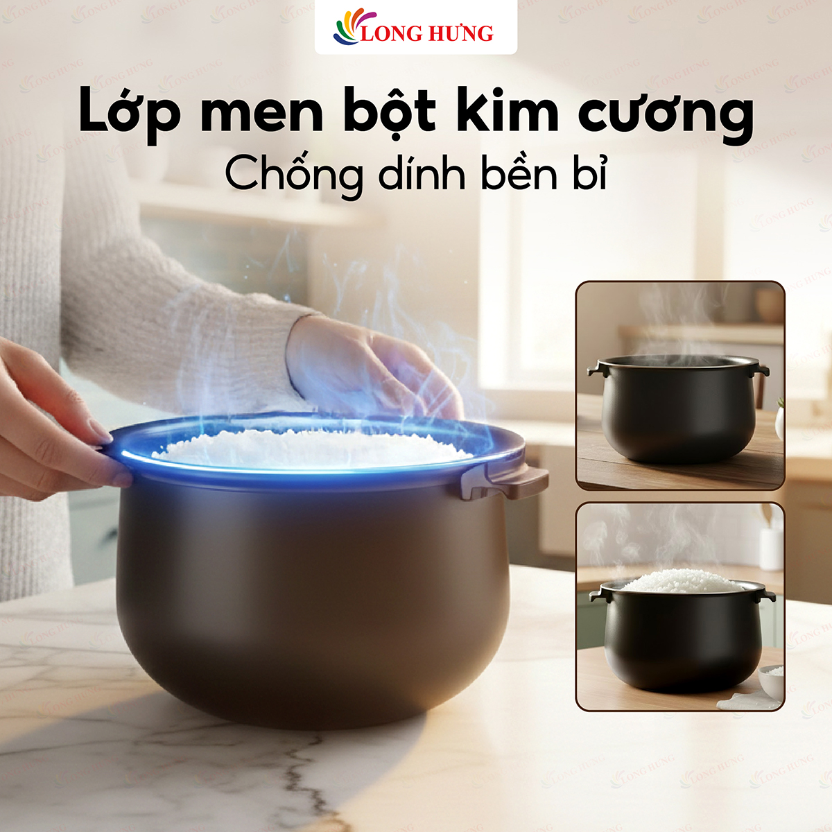 Nồi cơm điện nắp gài Philips 1.8 lít HD4719/32 - Hàng chính hãng