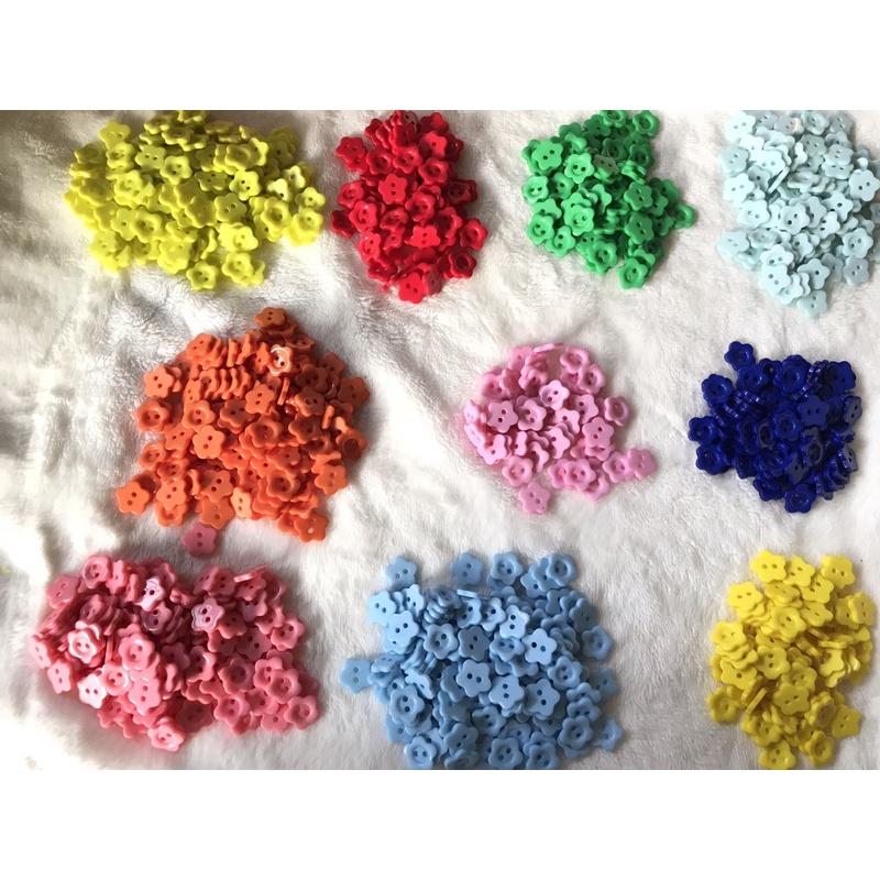 20 Cúc áo bông hoa nhiều màu sắc dùng làm nút áo, cúc áo, trang trí sản phẩm handmade xinh xắn