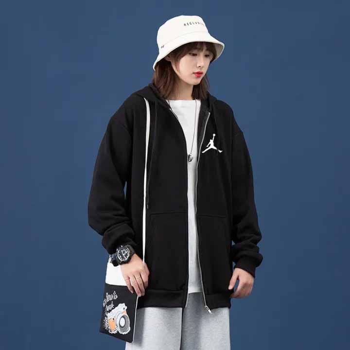 Áo Khoác Nỉ Form Rộng Logo Người Banh - Áo Khoác khóa kéo chống nắng có nón unisex g5.shop