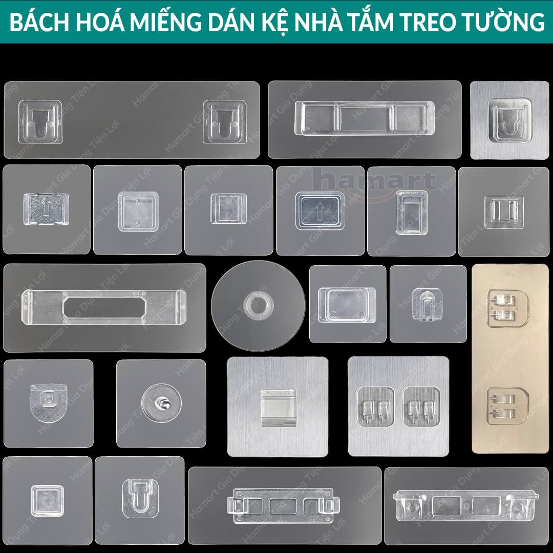 20 Mẫu Miếng Dán Dự Phòng Thay Thế Treo Kệ Nhà Tắm Hamart Móc Sơ Cua Giá Kệ Ecoco Oenon Siêu Dính Tường